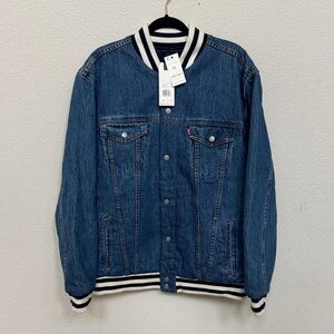 Levi’s Premium Bomber Varsity Reversible Men's Blue Denim Jacket